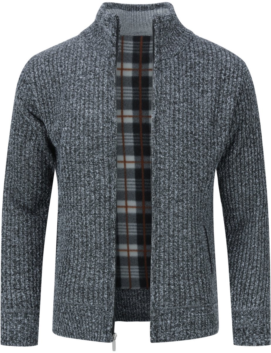 ALLTHEMEN Men's Staande Kraag Trui - Gebreide Cardigan - XXL