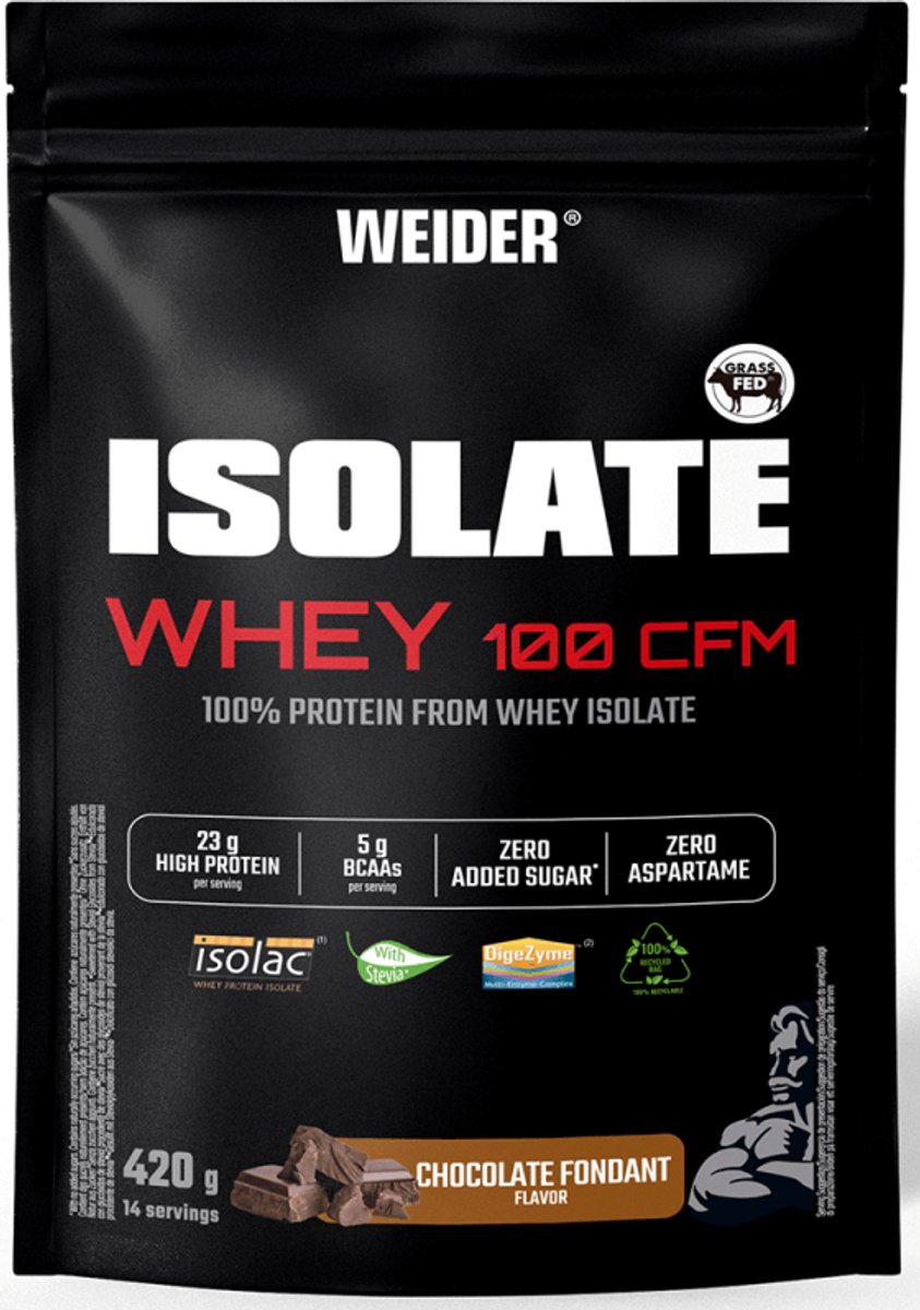 Weider Isolate Whey 100 CFM (420g) Chocolate Fondant - Eiwitten - Wei-eiwit isolaat