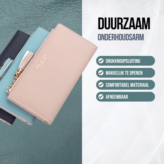 Portefeuille ZILOU® avec fermeture éclair - Elegant - Femme - Cuir artificiel - Grijs