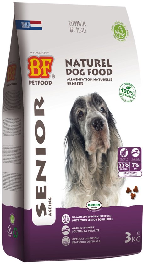 BF Petfood Senior Hondenvoer Souplesse - 4 x 3 kg - Voordeelverpakking