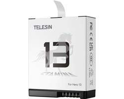 Telesin oplaadbare batterij voor GoPro 13 - 1950 mAh - Extra lange batterijduur - Speciaal ontworpen voor de GoPro Hero 13 - Wit