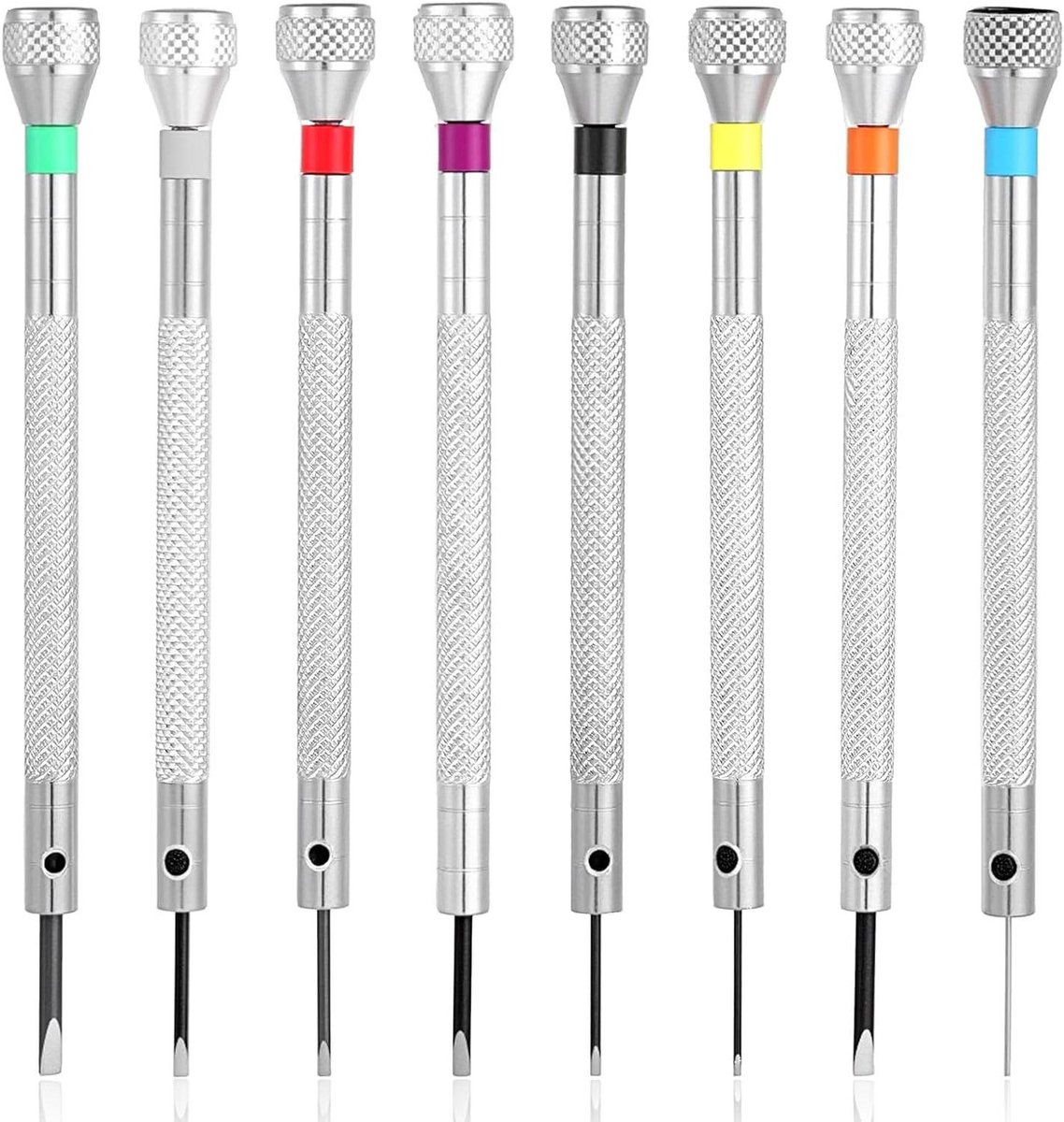 Brenzoos - Horlogemakersgereedschapsset met 8 stuks - voor horloges, brillen en elektronica - Horlogedoos
