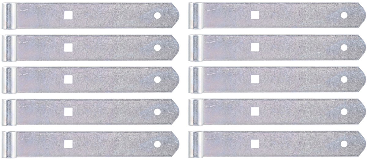 Alberts 845063 heng | in verschillende uitvoeringen | galvanisch verzinkt, gechromateerd | rol Ø10 mm | afmetingen 200 x 30 mm | Set van 10