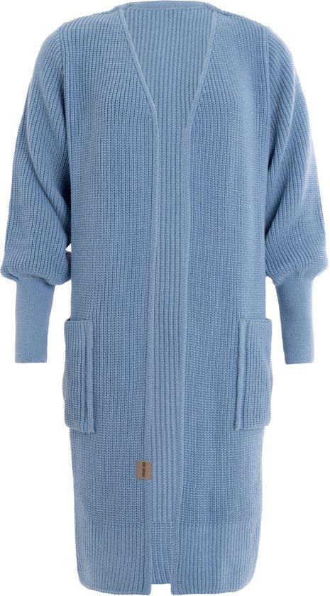 PrinStory Damesvest met lange mouwen, knoopsluiting, gebreide damestrui met open voorkant, gebreide elegante buitenkleding, Kaki, L