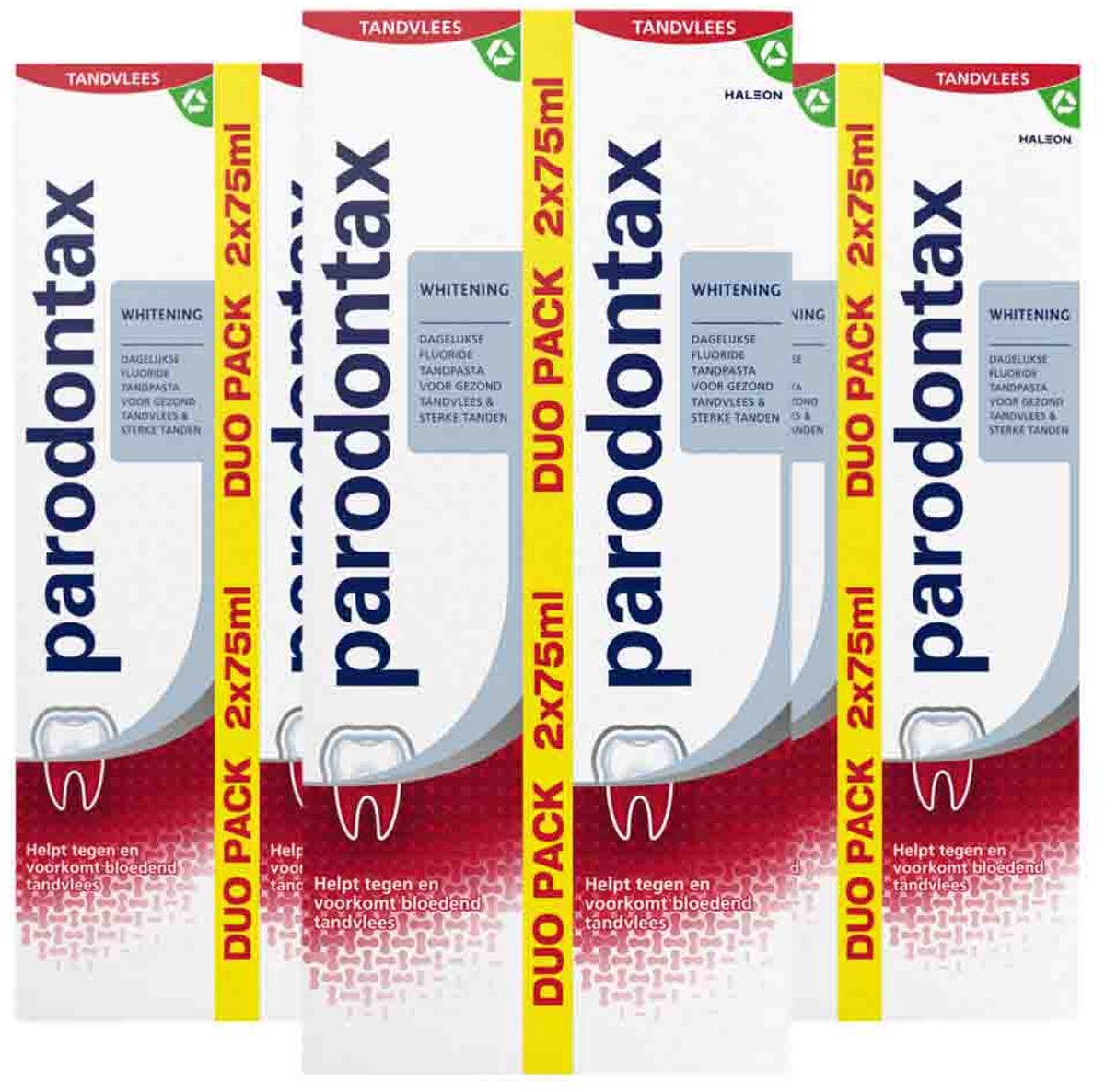 Parodontax Tandpasta bij Bloedend Tandvlees Whitening - 3 x 2 x 75 ml - Voordeelverpakking