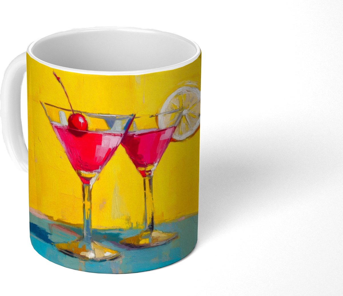Mok - Koffiemok - Glazen - Cocktail - Citroen - Kers - Mokken - 350 ML - Beker - Koffiemokken - Theemok