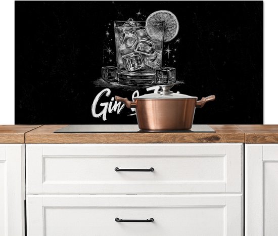 Melko Spatbescherming fornuisscherm van glas, voor keuken, fornuis, tegels, 6 mm ESG veiligheidsglas, keukenachterwand, incl. schroeven, 120 x 50 cm, helder glas