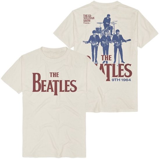 Beatles Ed Sullivan Show 1964 Heren T-shirt - natuur - 3XL