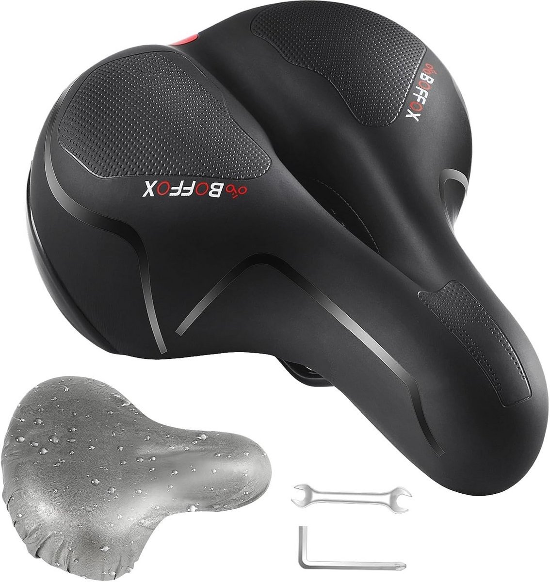 QPFO® Ergonomisch Fietszadel Heren en Dames - Comfortabel Zadel met Traagschuim - Geschikt voor MTB en Racefiets