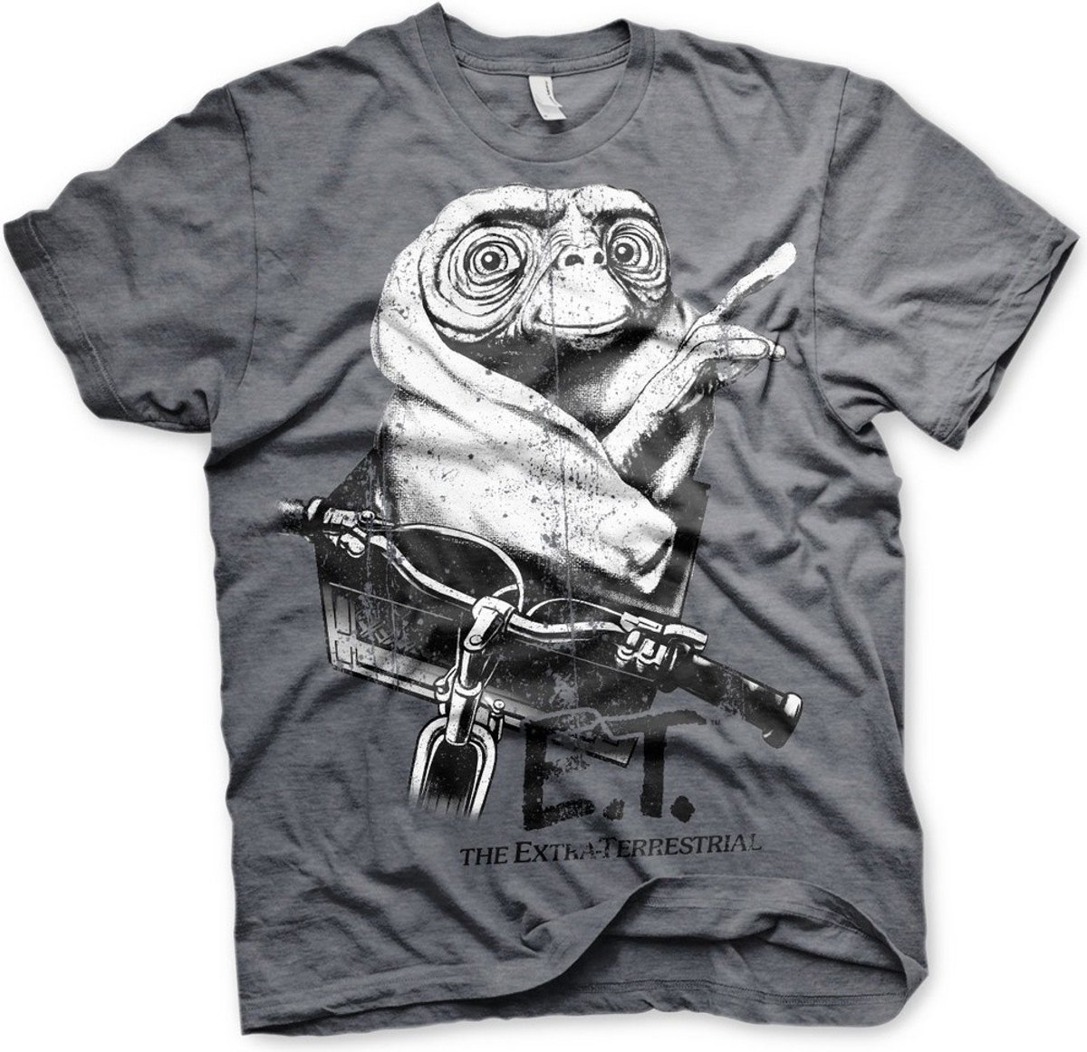 E.T. Biking Distressed T-shirt Dark-Heather
