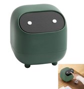 Vuilnisbak Office Desktop Papierbak Plastic Bureau Prullenbak met Deksel Mini Draagbare Tafel Afvalbak (Wit