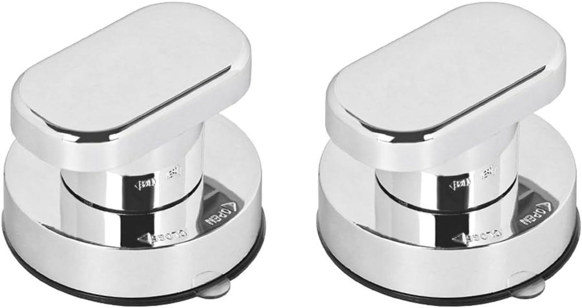 Allecto Plus - Zuignap Glas Spiegel Deurklink voor Bad Douche - Set van 2 Stuks