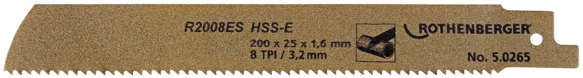 ROTHENBERGER Speciaal pijpzaagblad HSSE, 200x25x1,6 - 50265