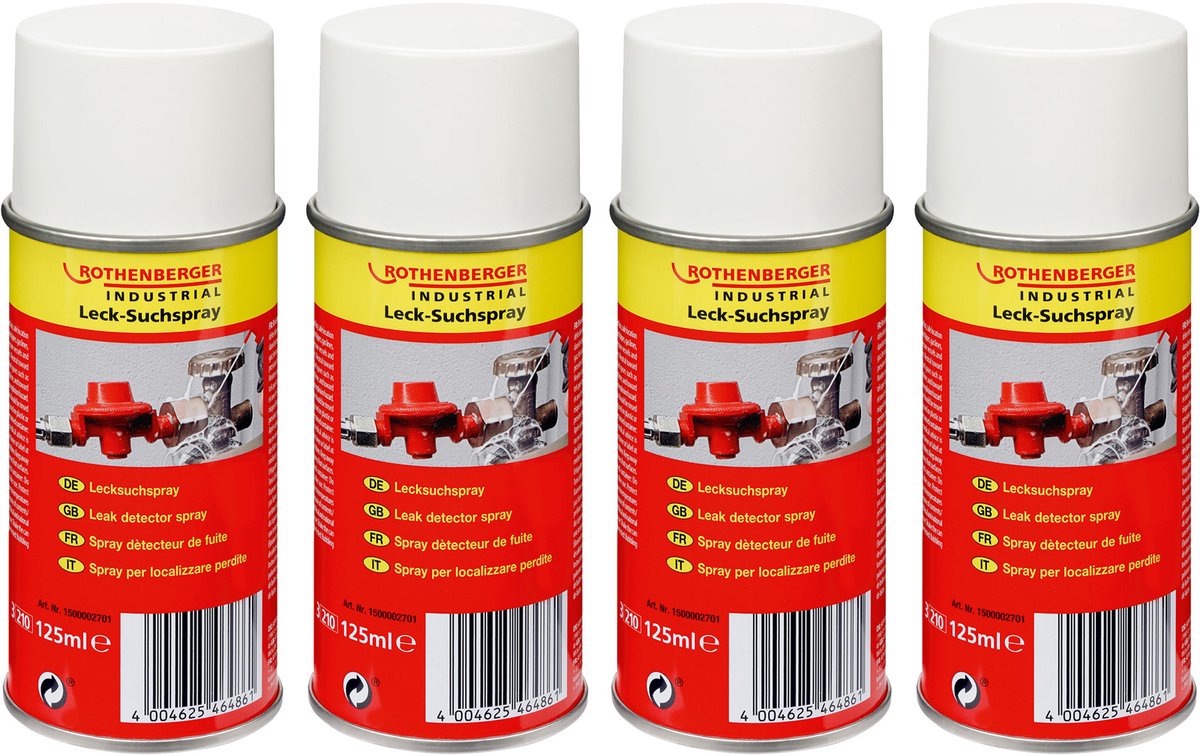 ROTHENBERGER Industrieel 4x lekdetectiespray 125 ml - 1500003903