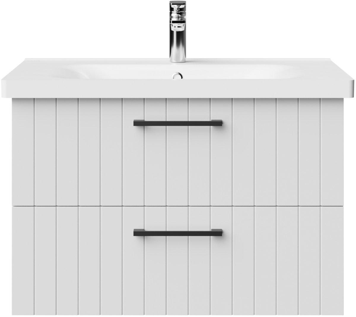 CREAVIT D10 wastafelonderkast – 80 cm – Wit – 2 lades – Softclose