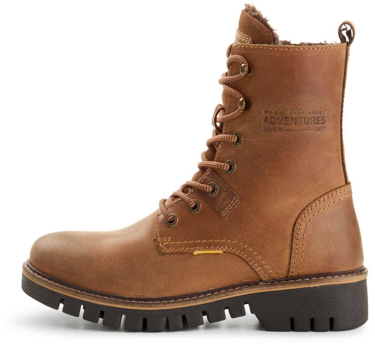 camel active Enkelboot van echt leer - Maat womenswear-38 - Bruin