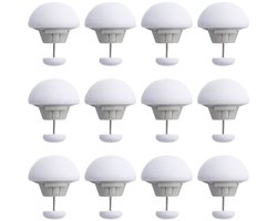 Dekbedklemmen Set 12 Stuks – Witte Paddenstoel Dekbedclips / Dekbedknopen – Anti Slip Ronde Dekbedhouders - Dekbedclips Voor Veilig Bevestigen