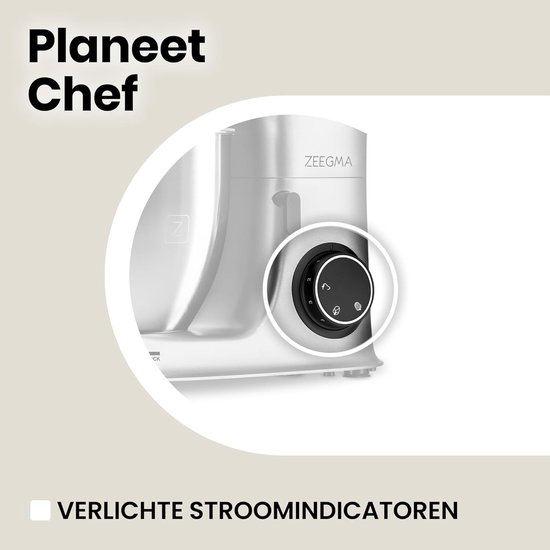 2200W Keukenmachine met 6,5L Mengkom en 7 Snelheden voor Bakken van Merkloos — afbeelding 5