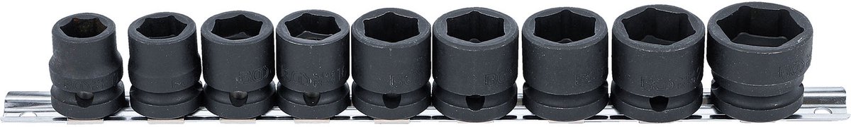 BGS Kracht doppenset zeskant, extra vlak 1/2 13 - 24 mm 9 delig