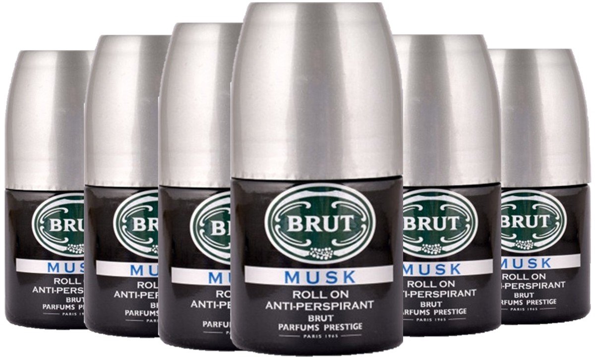 Brut Deo Roller Musk - Voordeelverpakking 6 x 50 ml