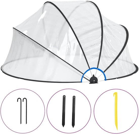 vidaXL Zwembadoverkapping Ø315x158 cm PVC Zwembadoverkapping - Zwembadoverkappingen - Zwembadhoes - Zwembad Hoes