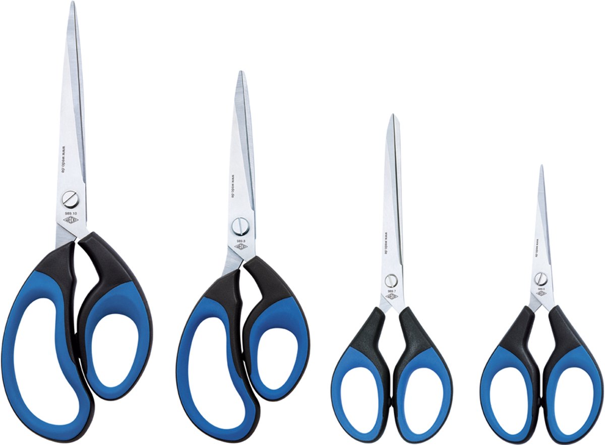 WEDO - Soft Cut - Premium Kantoor- & Knutselschaar - Soft Grip - 21cm - Blauw/Zwart