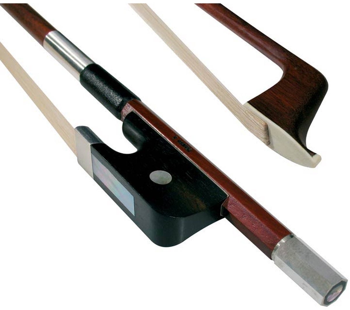 Dörfler DBF6-18 contrabas strijkstok, 1/8, French style, brazil wood, rond