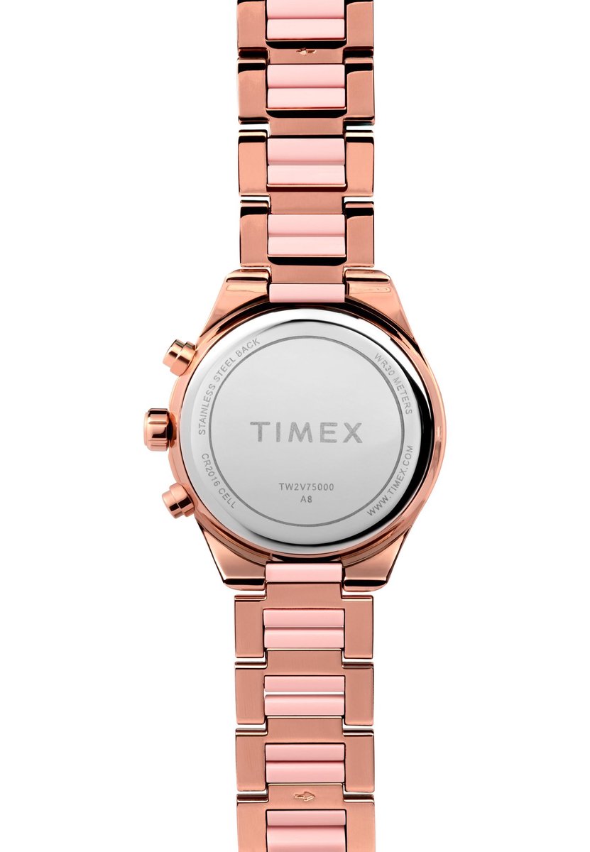 Timex Timex Classic Premium Quartz Analog Chronograph Roségoudkleur Case: 100% Alloy| Bracelet: 100% Alloy 38 mm TW2V74700AJ, TW2V74800AJ, TW2V74900AJ, TW2V75000AJ