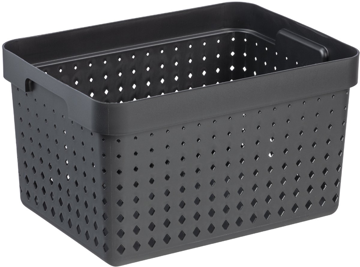 Seoul basket L recycled Zwart