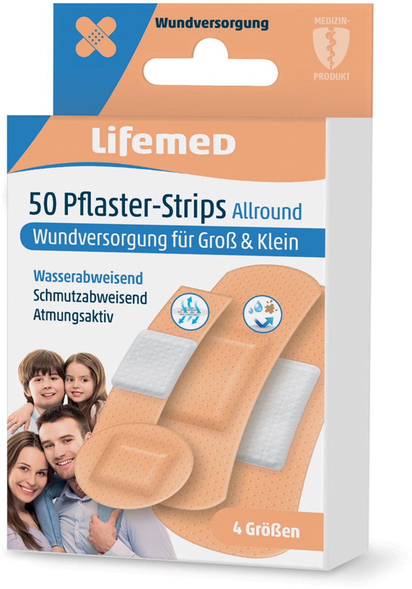Lifemed pleisterstrips 'Allround', beige, 50 st.