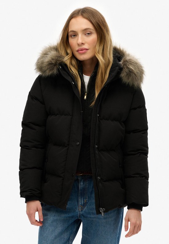 Veste matelassée Superdry EVEREST 5 BAFFLE PUFFER JKT pour femme - Noir