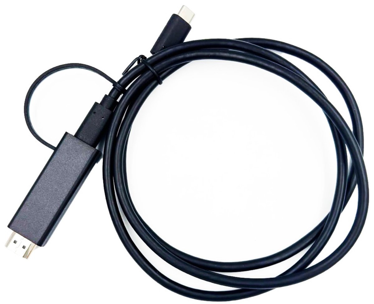 Yealink 330000008024 video kabel adapter 1,2 m HDMI Type A (Standaard) USB Type-C Zwart