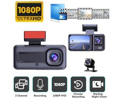 2-inch HD nachtzicht drievoudige lens DVR + wifi