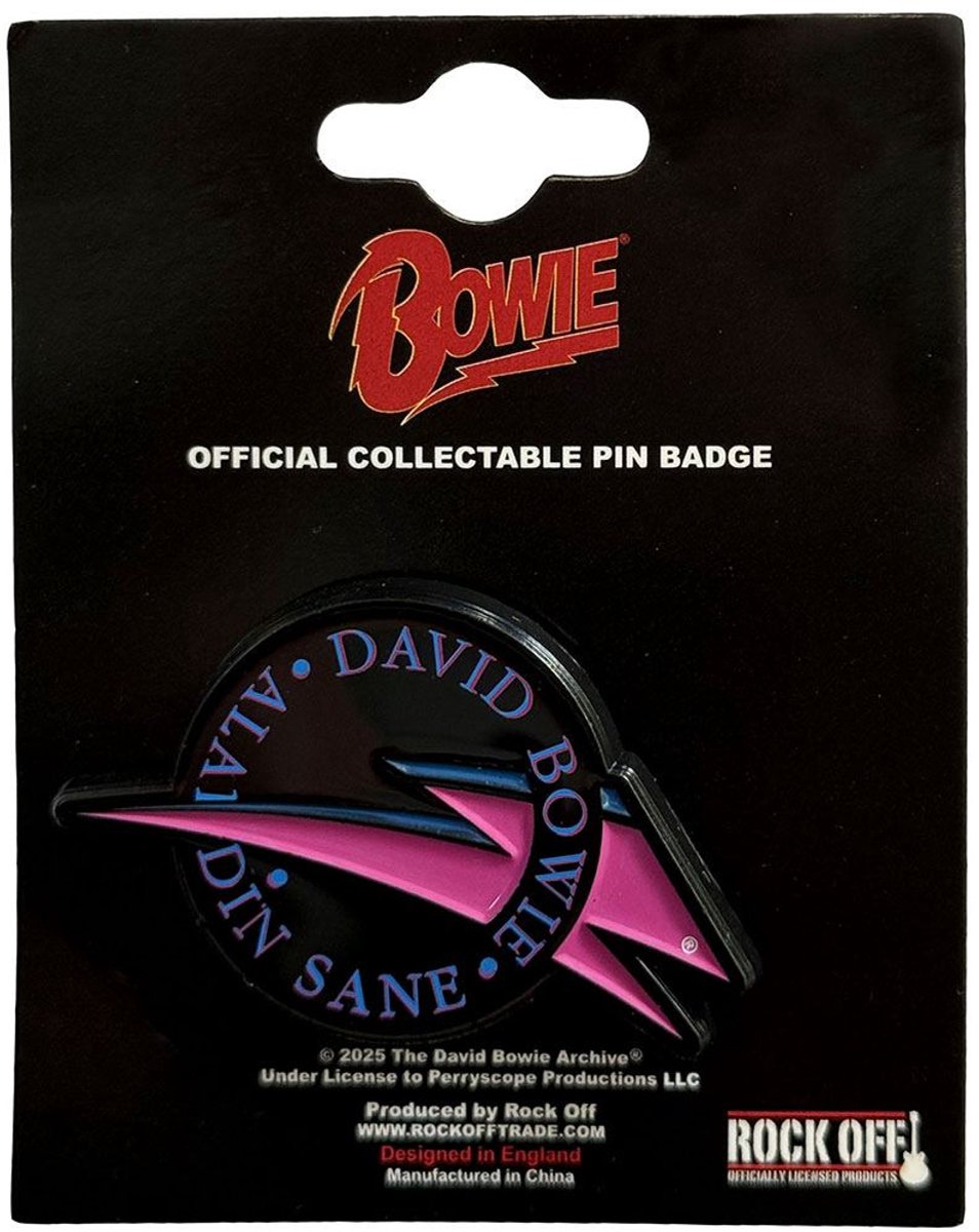 David Bowie - Aladdin Sane 1 Pin - Zwart