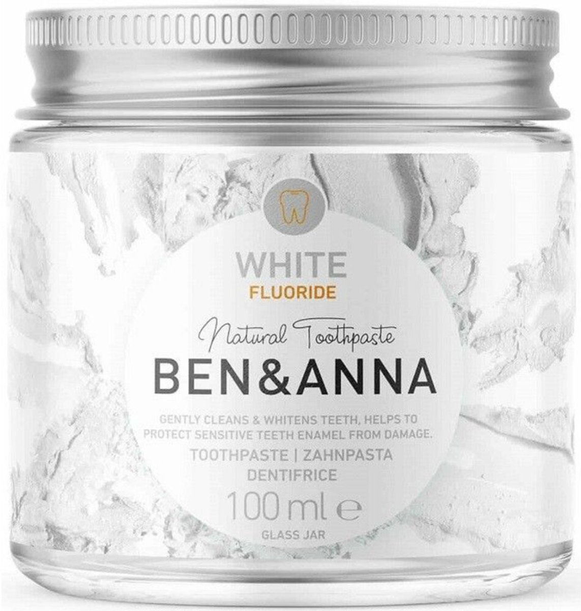 Ben & Anna Tandpasta met Fluoride Whitening - 3 x 100 gr - Voordeelverpakking