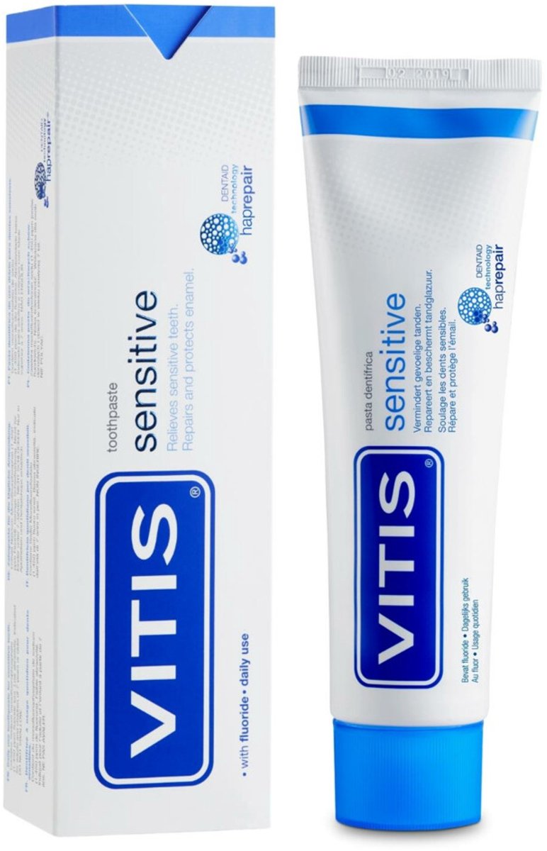 3x Vitis Sensitive Tandpasta 75 ml