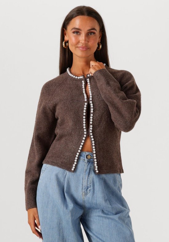 Notre-V Nv-graciela Truien & vesten Dames - Sweater - Hoodie - Vest- Bruin - Maat S
