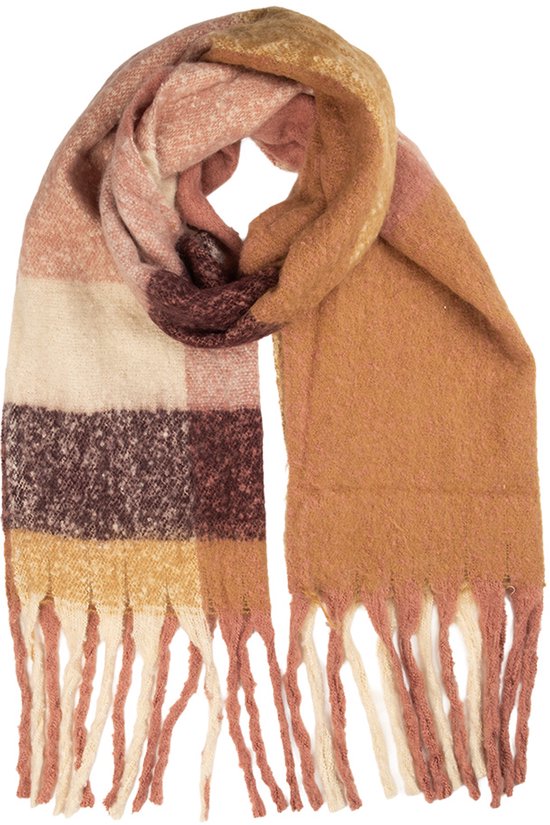 Écharpe d'hiver Clayre & Eef Femme 50x210 cm Rose Textile