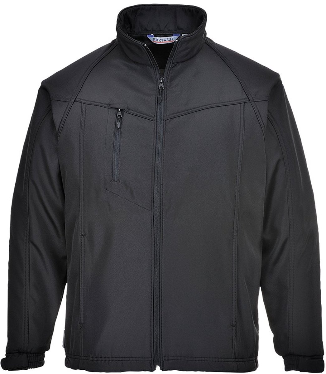 Portwest Oregon Softshell Jas voor heren (3L) TK40 - Zwart - S