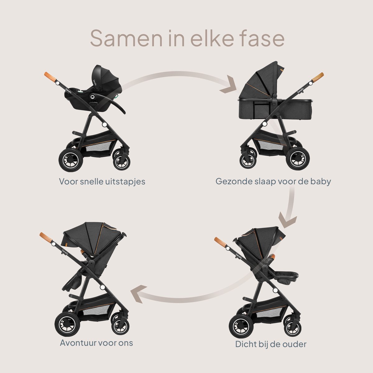 Lionelo Amber 3-in-1 Kinderwagen - afbeelding 2
