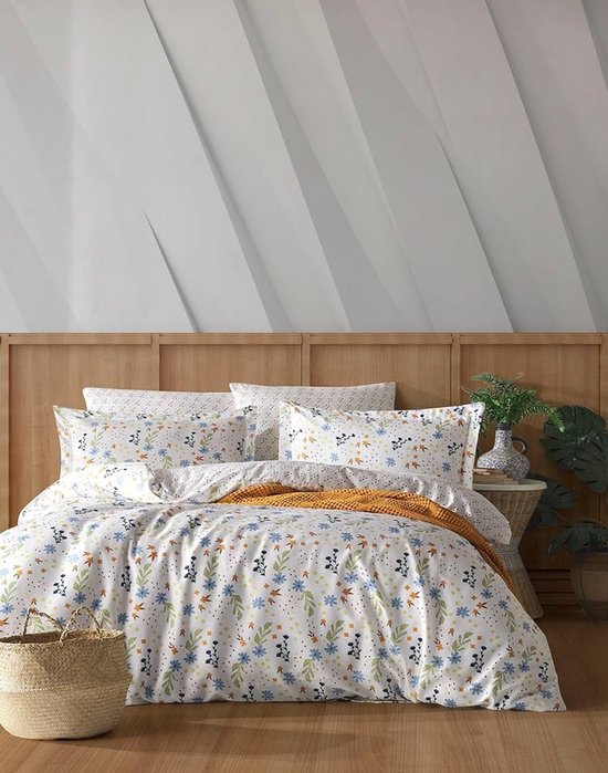 wometo Biancheria da letto in cotone rinforzato con pietre lavate, 135 x 200 e 80 x 80 cm, 100% cotone, colore verde OekoTex, effetto lino