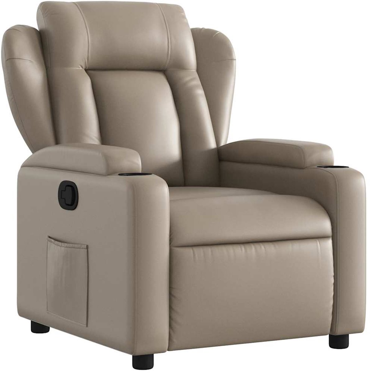 vidaXL Fauteuil - verstelbaar - kunstleer - cappuccinokleurig