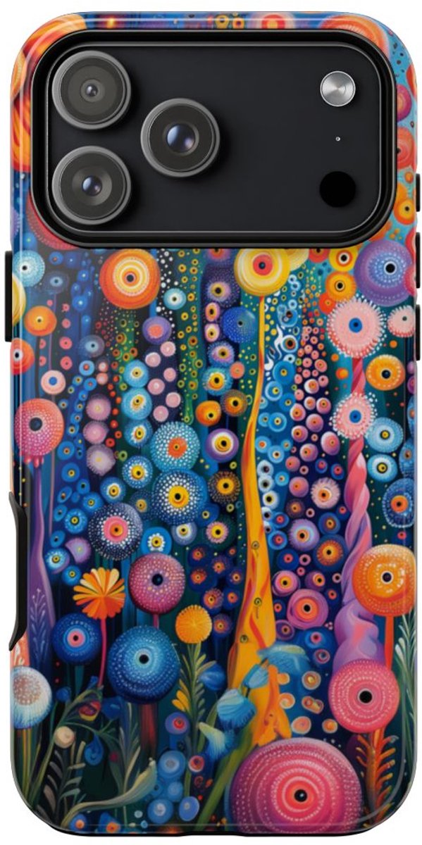 Levendig Abstract Bloemenpatroon – Telefoonhoesje Geschikt voor iPhone 17 Pro Max