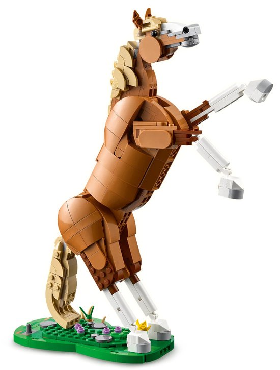 LEGO Creator 3-en-1 Magnifique cheval, ensemble de construction animalière - 31166