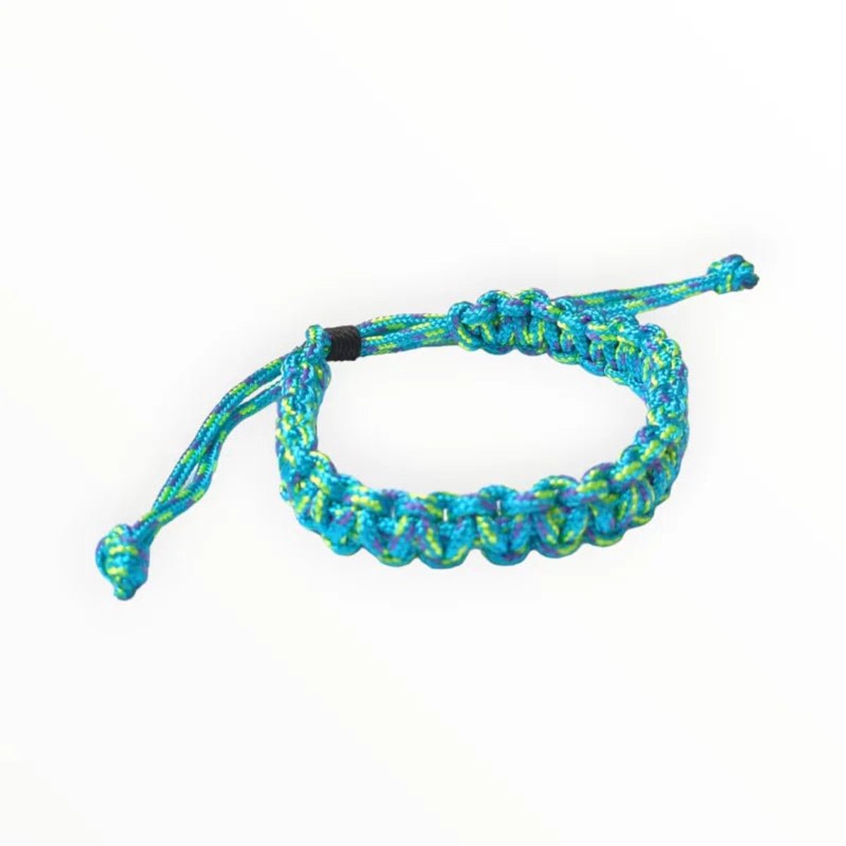 Verstelbare nylon armband - voor dames en heren - Blauw-Groen-Paars