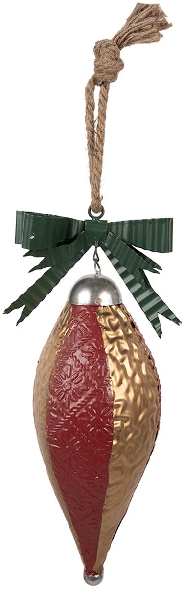 Clayre & Eef Decoratie Hanger 15x12x36 cm Rood Metaal