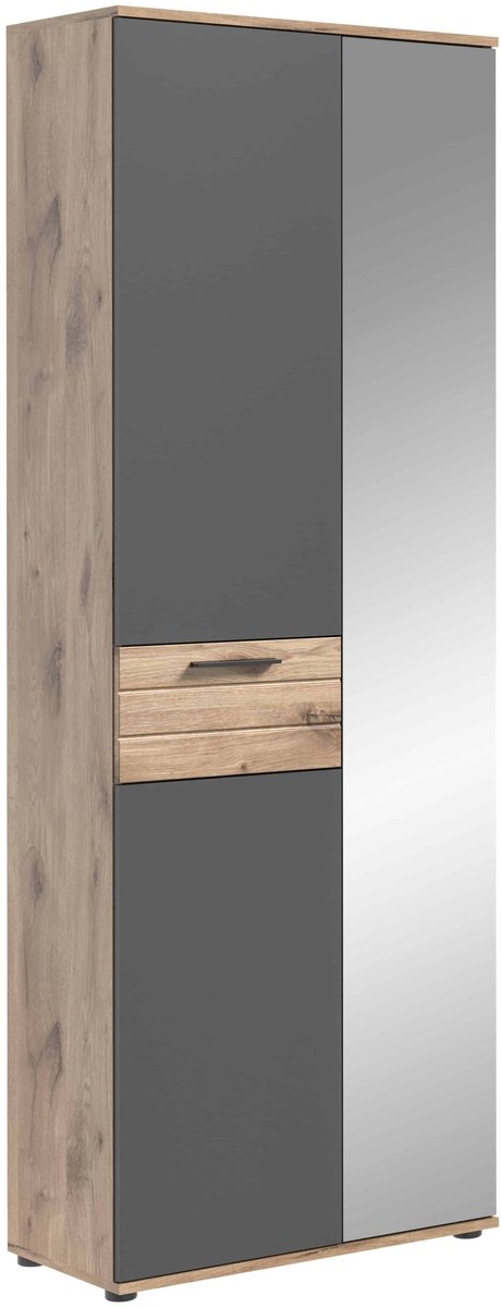 Furnilux Mason kledingkast basaltgrijs NB Nox Eiken NB Nox Eiken MDF TZ - 37x70x200cm