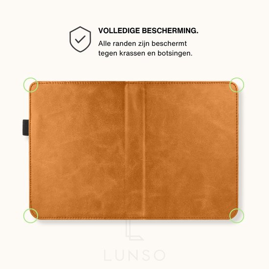 Lunso PocketBook Verse / Verse Pro / Verse Color hoes (6 inch) - Luxe Stand sleepcover - Bruin van Lunso — afbeelding 3
