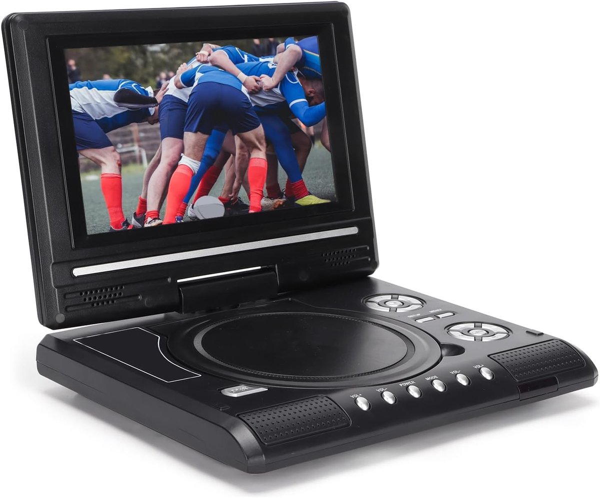 Draagbare High-Definition DVD-Speler met 270° Rotatie en Multifunctionele Mogelijkheden voor Thuis en Op Reis