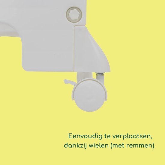 2-in-1 Baby Bad en Verschoontafel met Wielen en Opbergruimte — afbeelding 4